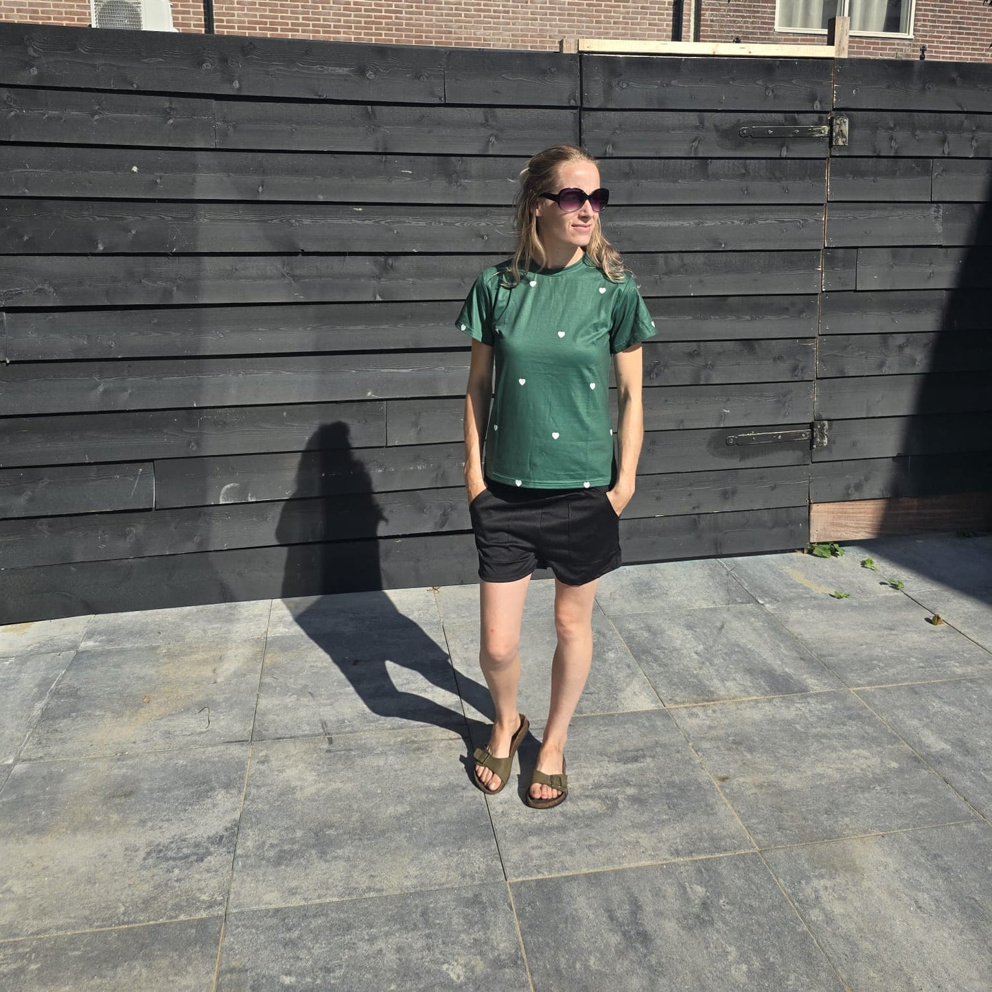 Zwarte short met elastische taille & zakken