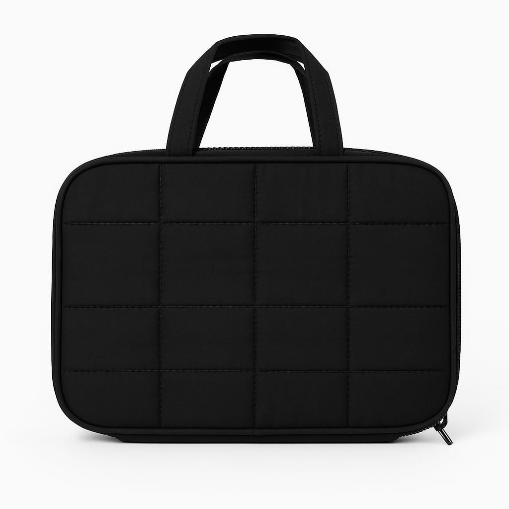 Toilettas De Luxe Uitklapbaar Groot 30x25cm - Zwart Nu Met 40% Korting!