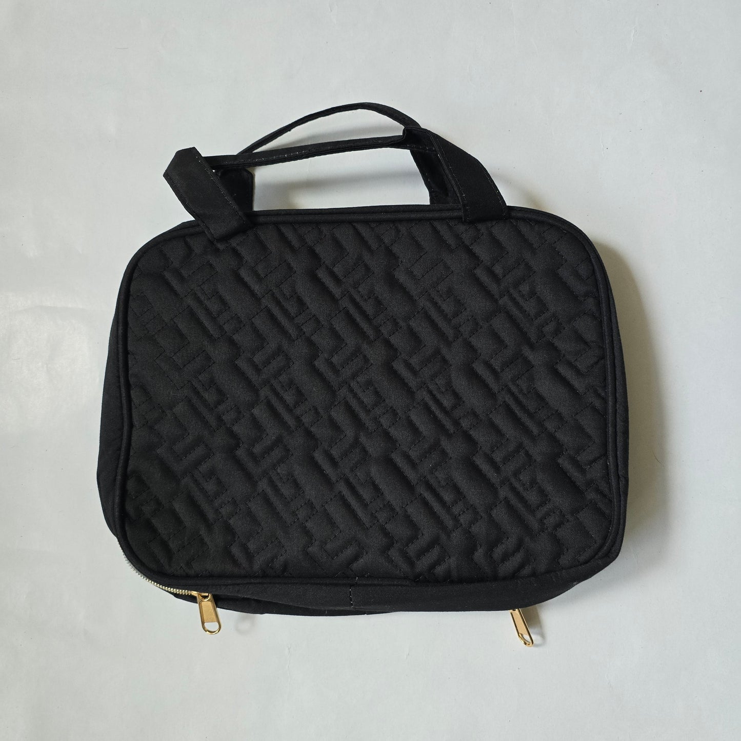 Toilettas Uitklapbaar Met Print 20x25cm - Zwart