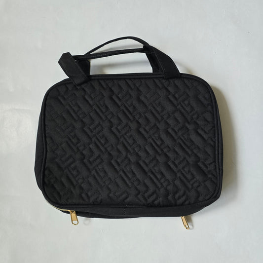 Toilettas Uitklapbaar Met Print 20x25cm - Zwart